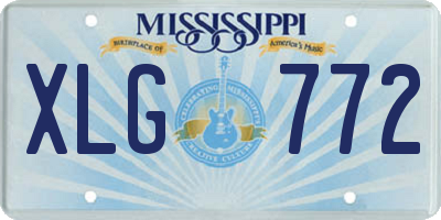 MS license plate XLG772