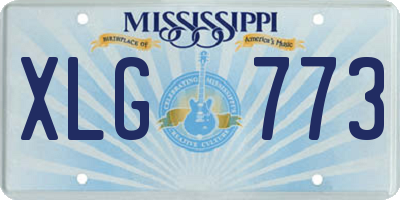 MS license plate XLG773