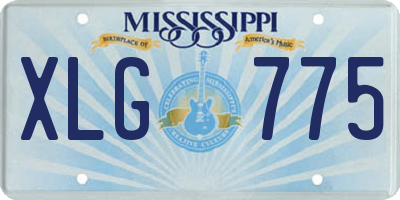 MS license plate XLG775