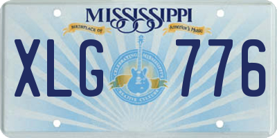MS license plate XLG776