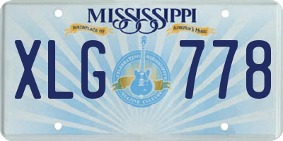 MS license plate XLG778