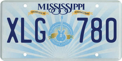 MS license plate XLG780