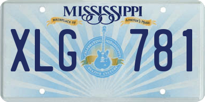 MS license plate XLG781