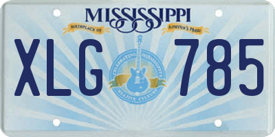 MS license plate XLG785