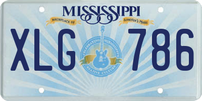 MS license plate XLG786