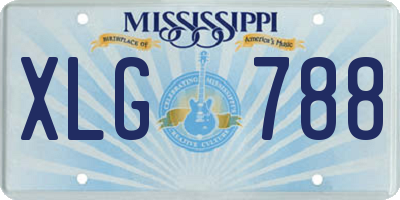 MS license plate XLG788
