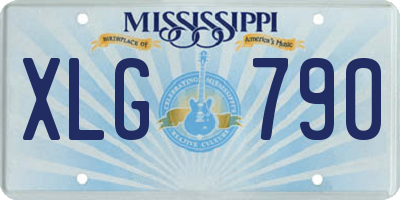 MS license plate XLG790