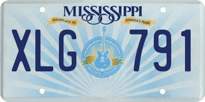 MS license plate XLG791