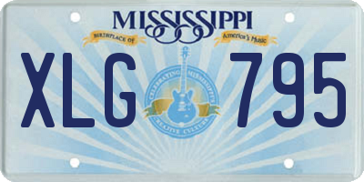 MS license plate XLG795