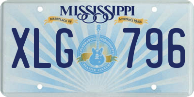 MS license plate XLG796