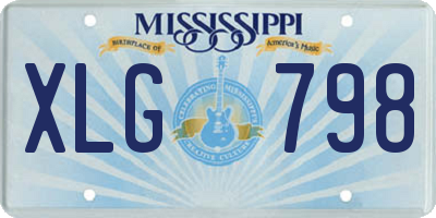 MS license plate XLG798