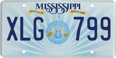 MS license plate XLG799
