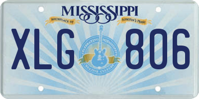 MS license plate XLG806
