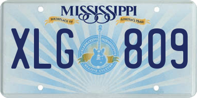 MS license plate XLG809
