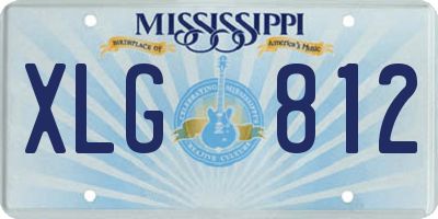 MS license plate XLG812