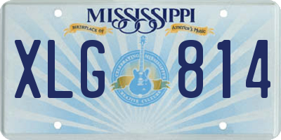 MS license plate XLG814