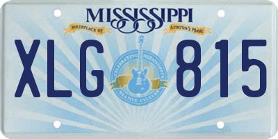 MS license plate XLG815