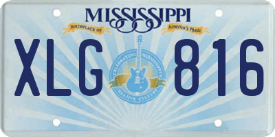 MS license plate XLG816