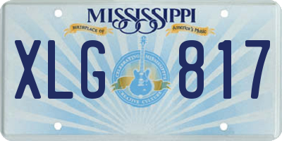 MS license plate XLG817