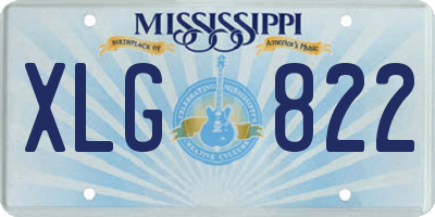 MS license plate XLG822