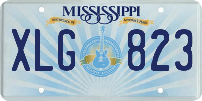 MS license plate XLG823