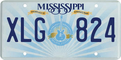 MS license plate XLG824