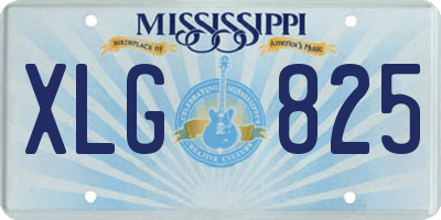 MS license plate XLG825