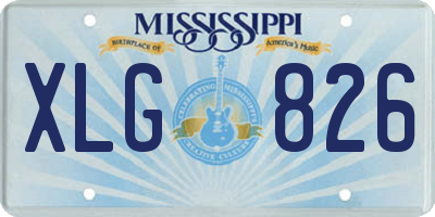 MS license plate XLG826