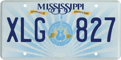 MS license plate XLG827