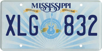 MS license plate XLG832