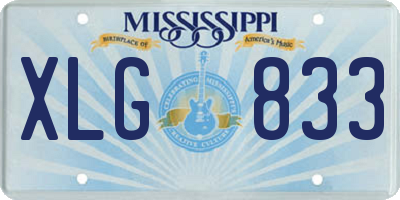 MS license plate XLG833