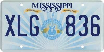 MS license plate XLG836