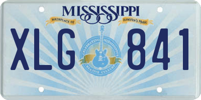 MS license plate XLG841