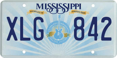MS license plate XLG842