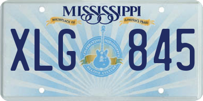 MS license plate XLG845