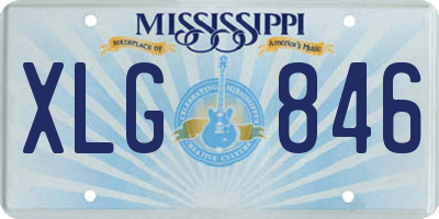 MS license plate XLG846