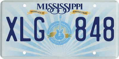 MS license plate XLG848
