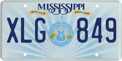 MS license plate XLG849