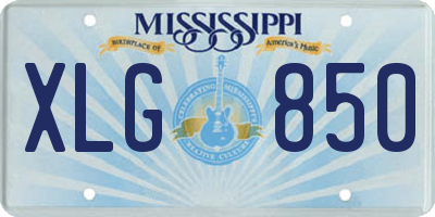 MS license plate XLG850