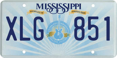 MS license plate XLG851