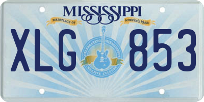 MS license plate XLG853