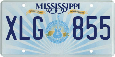 MS license plate XLG855