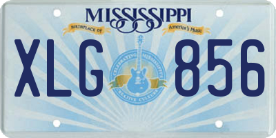 MS license plate XLG856