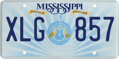 MS license plate XLG857