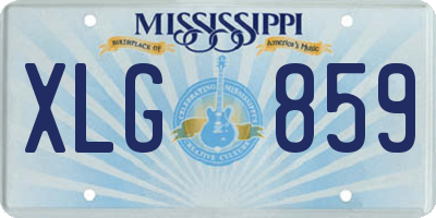 MS license plate XLG859
