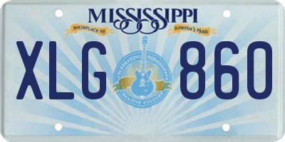MS license plate XLG860