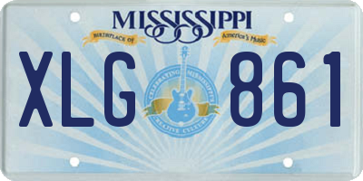 MS license plate XLG861
