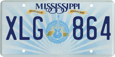 MS license plate XLG864