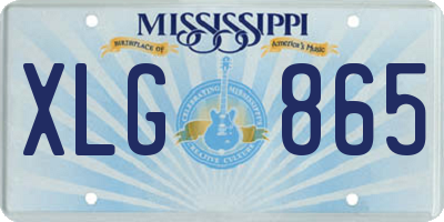 MS license plate XLG865