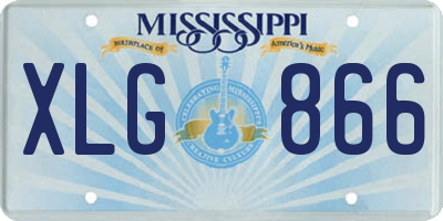 MS license plate XLG866